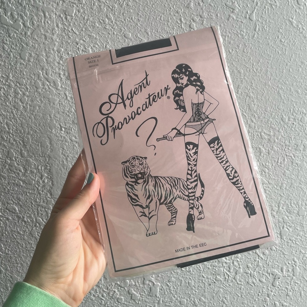 Agent Provocateur Rare 🐅 Tiger Thigh High Hold Up Stockings